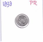 Mooie schaarse 10 cent 1898 Kroningsjaar voor 85 euro***, Postzegels en Munten, Munten | Nederland, Zilver, Ophalen of Verzenden