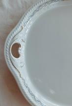 Duits dienblad platte schaal handvatten blauwe gouden randen, Ophalen of Verzenden