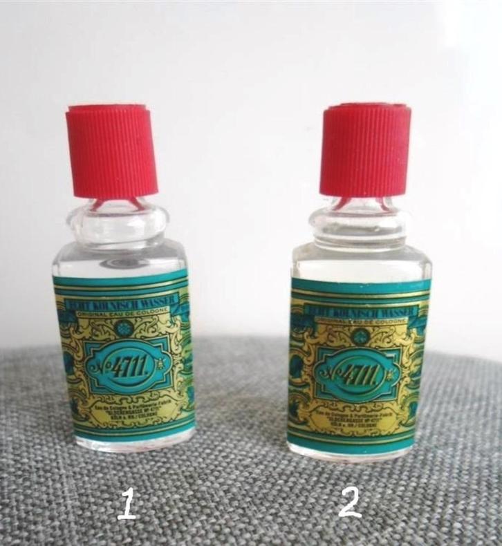 2 Monsterflesjes eau de cologne 4711 3 ml. Gevuld., Verzamelen, Parfumverzamelingen, Nieuw, Parfumfles, Gevuld, Ophalen of Verzenden