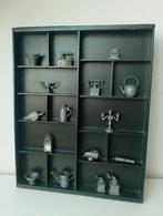 Vintage Houten letterbak met Miniatuur Collectie, Ophalen of Verzenden