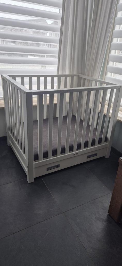 Box TWF wit met lade, Kinderen en Baby's, Boxen, Gebruikt, In hoogte verstelbaar, Boxkleed, Lade, Ophalen