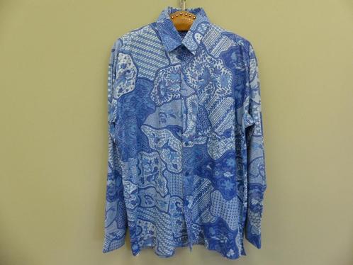 Vintage batik blouse overhemd lange mouwen M | HIP 2eHands |, Kleding | Heren, Overhemden, Gedragen, Halswijdte 39/40 (M), Blauw