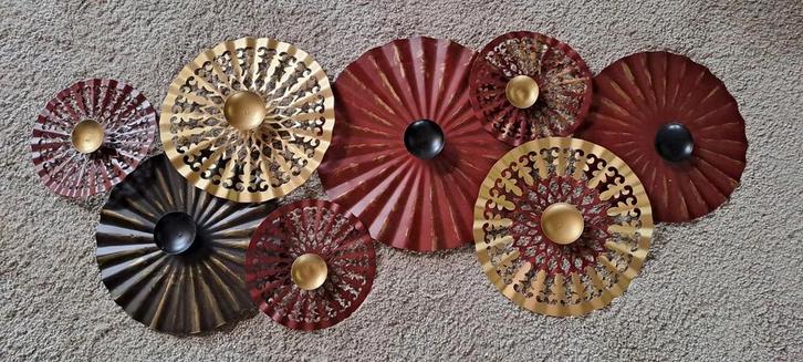 Metalen Wanddecoratie, Huis en Inrichting, Woonaccessoires | Wanddecoraties, Zo goed als nieuw, Ophalen