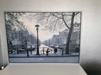Schilderij gracht 140/100, Ophalen, 125 cm of meer, Zo goed als nieuw, Schilderij
