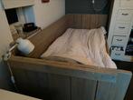 Stevig bed van steigerhout, Huis en Inrichting, Slaapkamer | Boxsprings, 90 cm, Gebruikt, Eenpersoons, Met lattenbodem