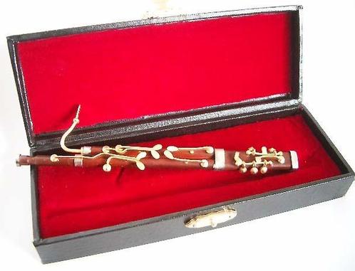 Miniatuur Fagot met koffer, 15 cm, Muziek en Instrumenten, Instrumenten | Toebehoren, Nieuw, Overige instrumenten, Ophalen of Verzenden
