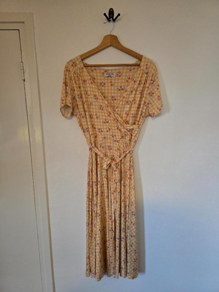 XL Vintage Chic for Topvintage swingjurk, Kleding | Dames, Jurken, Gedragen, Maat 42/44 (L), Geel, Knielengte, Ophalen of Verzenden