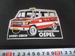 sticker ospel taxi autoverhuur jac de leeuw - mercedes, Ophalen, Zo goed als nieuw