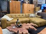 Loungebank Amsterdam met diep stiksel in concrete leder, Huis en Inrichting, Banken | Bankstellen, Ophalen, Info@mokana.nl, Modern