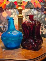 Antieke Buikfles en knijpfles, Ophalen of Verzenden