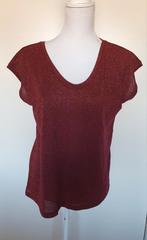 Bordeauxrode glitter top van de Only maat M, Kleding | Dames, Tops, Maat 38/40 (M), Ophalen of Verzenden, Zo goed als nieuw, Only