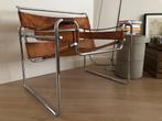Wassily Fauteuil Cognac Vintage, Ophalen, Gebruikt, Minder dan 75 cm, Leer