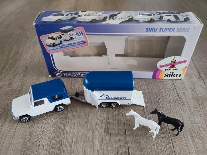 Siku Auto met Paardentrailer - Jaren 90 - Zeer Netjes!, Verzamelen, Speelgoed, Zo goed als nieuw, Ophalen of Verzenden