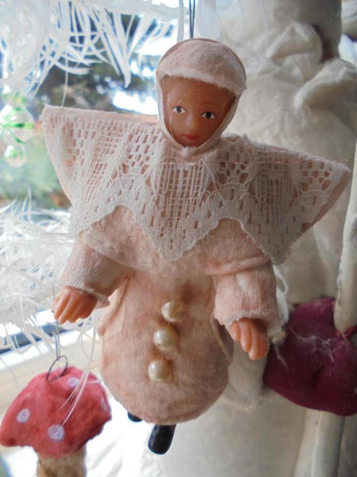 wattenpopjes, feathertree, kerst, versiering., Antiek en Kunst, Curiosa en Brocante, Ophalen of Verzenden