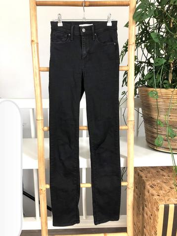 Levi spijkerbroek High rise straight W25 L32 zwart beschikbaar voor biedingen