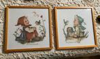 Twee (professioneel) ingelijste borduurwerken Hummel, Ophalen of Verzenden, Zo goed als nieuw