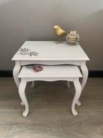 Gerestylde bijzettafeltjes side table bijzettafel brocante, Huis en Inrichting, Tafels | Sidetables, Ophalen, Zo goed als nieuw