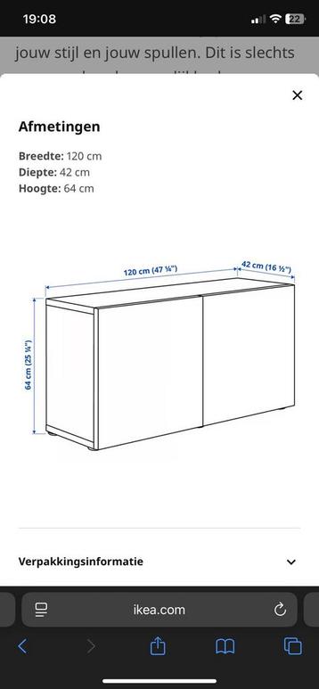 Ikea Besta kast wit 120x64x42 - afbeelding 6