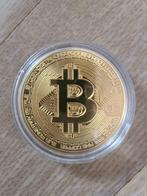 NIEUW Vergulde bitcoin verzamelmunt, Ophalen of Verzenden, Nederland, Munten