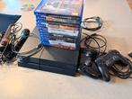 PlayStation 4 met 12 games, 2 controllers en microfoons!, Ophalen, Met 2 controllers, Original, Gebruikt