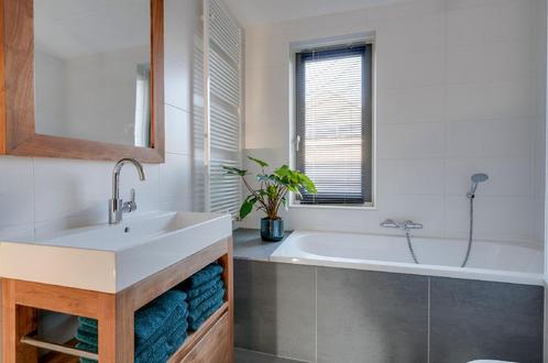 Teakhout badkamermeubel en spiegel, Huis en Inrichting, Badkamer | Badkamermeubels, Zo goed als nieuw, Minder dan 100 cm, 50 tot 100 cm