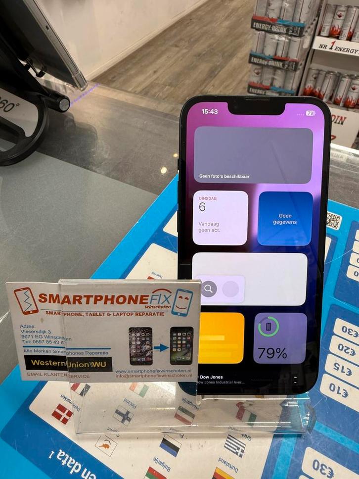iphone 13 128gb black batt 85% zeer nette staat+garantie, Telecommunicatie, Mobiele telefoons | Toebehoren en Onderdelen, Gebruikt