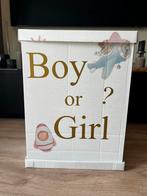 Genderreveal box (ballonnendoos), Ophalen of Verzenden, Zo goed als nieuw, Versiering, Geboorte of Huwelijk