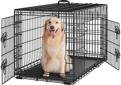 Hondenkooi, inklapbaar, met 2 deuren, hondenbox, Dieren en Toebehoren, Hondenhokken, Nieuw, 65 tot 100 cm, Ophalen of Verzenden