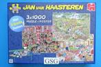 Jan van Haasteren 3x 1000 st nr. 81258-02 (Jumbo), Hobby en Vrije tijd, Denksport en Puzzels, Legpuzzel, Meer dan 1500 stukjes