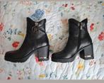 Stevige zwarte leren LIU JO enkellaarsjes, Zwart, LUI-JO, Ophalen of Verzenden, Schoenen met hoge hakken