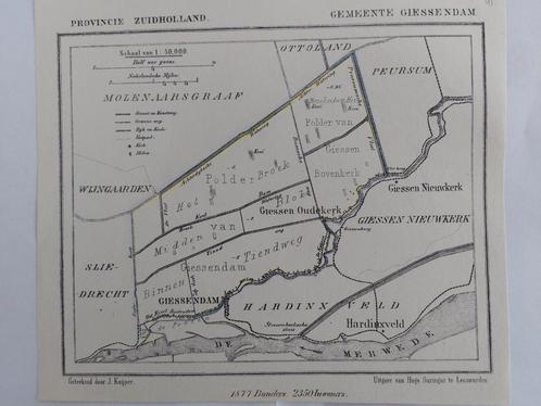 41 / Giessendam Hardinxveld De Merwede Giessen     J. Kuyper, Antiek en Kunst, Kunst | Litho's en Zeefdrukken, Ophalen of Verzenden