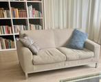 Minotti designbank – 2/2,5-zits – glanzend stalen onderframe, Ophalen, Gebruikt, Tweepersoons