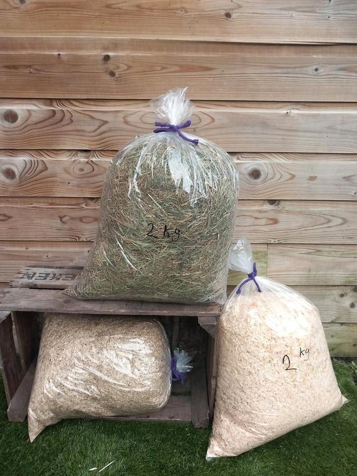 Hooi vlas zaagsel konijnenvoer, Dieren en Toebehoren, Dierenvoeding, Knaagdier of Konijn, Ophalen of Verzenden