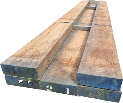 Hardhouten balken  - fijnbezaagd  10 x 30 cm - nr: HB32, Tuin en Terras, Palen, Balken en Planken, Balken, 250 cm of meer, Hardhout