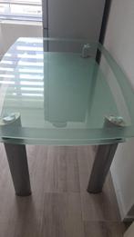 GRATIS OPHALEN ROTTERDAM ZUID! Stijlvolle glazen tafel, Ophalen, Zo goed als nieuw, Rechthoekig, Glas