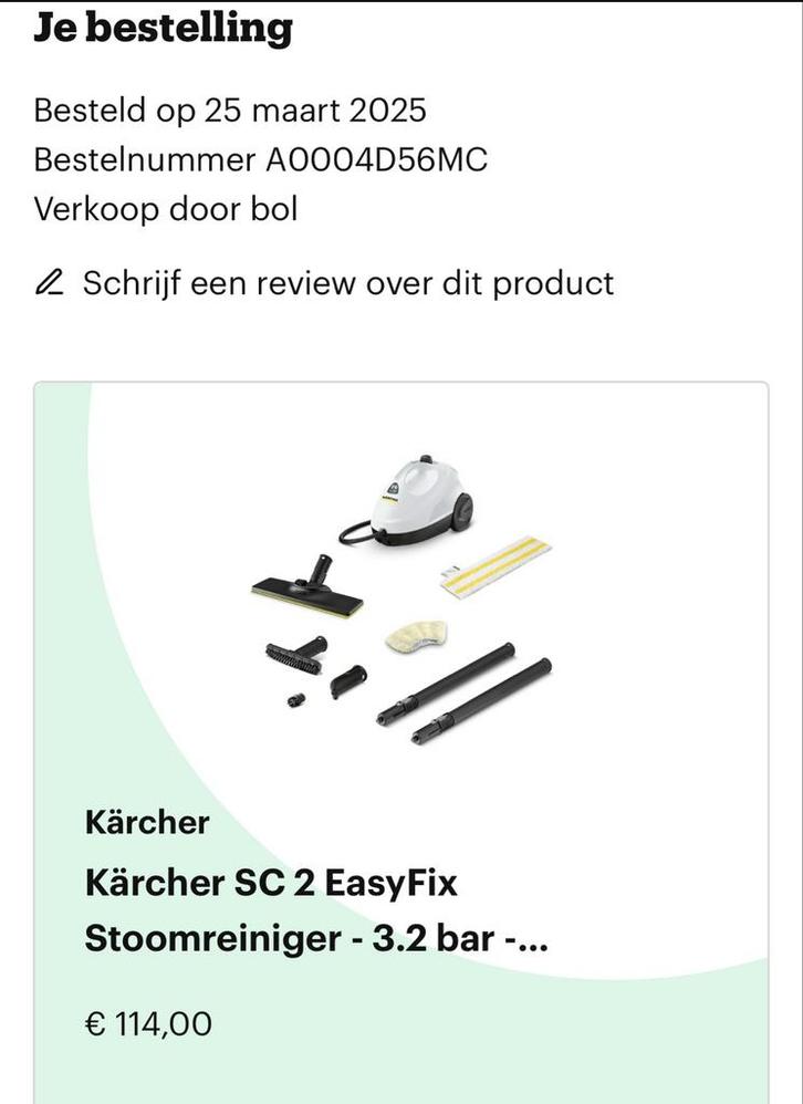 Kärcher SC 2 EasyFix Stoomreiniger, Witgoed en Apparatuur, Stoomapparaten, Gebruikt, Ophalen