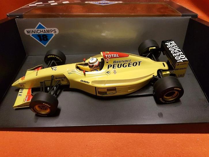 F1 Jordan Peugeot 196 Martin brundle Showcar 1996. 1:18, Hobby en Vrije tijd, Modelauto's | 1:18, Zo goed als nieuw, Auto, MiniChamps