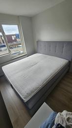 Grijze boxspring JYSK 180x200, Huis en Inrichting, Ophalen, Gebruikt, Tweepersoons, 180 cm