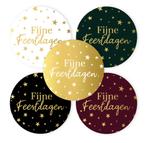 Stickers fijne feestdagen - 10 stuks, Diversen, Cadeaupapier, Ophalen of Verzenden, Nieuw