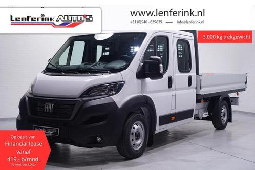 Fiat Ducato 2.2 Mjet 140 pk Dubbel Cabine va 419,- p/m 7-Zit, Auto's, Bestelauto's, Bedrijf, Te koop, ABS, Airbags, Airconditioning