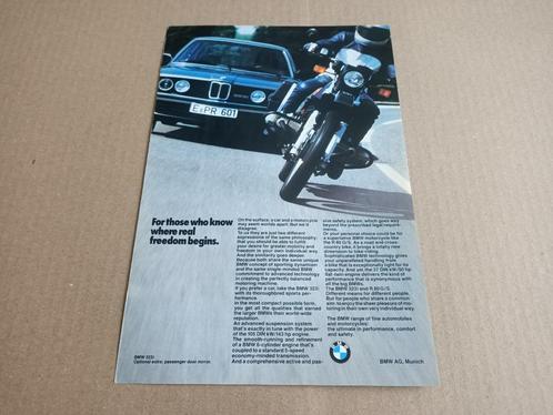 Reclame (uit oud tijdschrift) BMW E24/ 6-Serie (1980) USA, Verzamelen, Automerken, Motoren en Formule 1, Gebruikt, Auto's, Verzenden