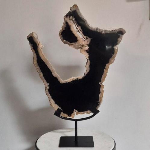 versteend hout op standaard, Verzamelen, Mineralen en Fossielen, Mineraal, Ophalen