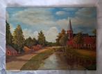 Vintage Haagse School Olie Schilderij - Kortenhoef, Antiek en Kunst, Kunst | Schilderijen | Klassiek, Ophalen of Verzenden