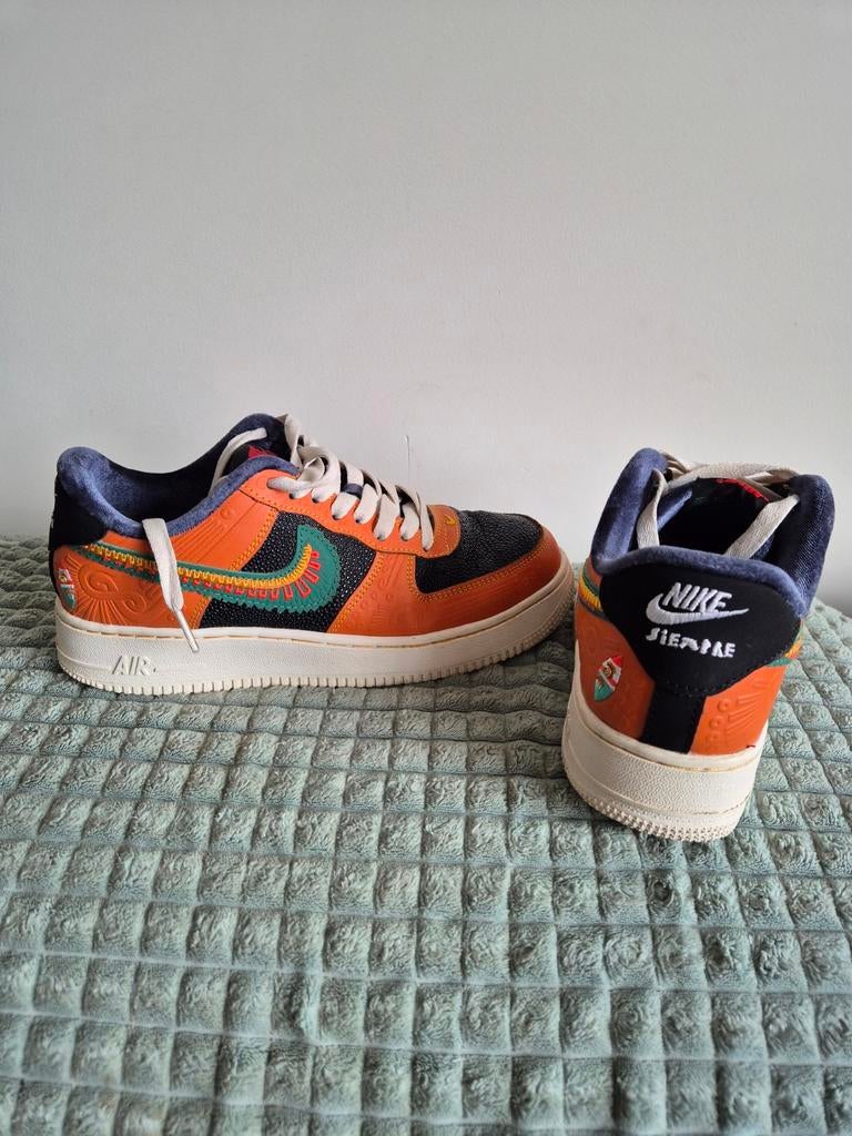 Nike Air Air Force 1 Dia de los Muertos maat 39/40, Nike, Oranje, Ophalen of Verzenden, Sneakers of Gympen
