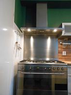 Smeg 5-pits gasfornuis met afzuigkap en RVS achterplaat, Ophalen, Gebruikt, 60 cm of meer, Gas