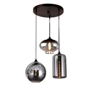 Lumious 3 smoke hanglamp mix, Huis en Inrichting, Lampen | Hanglampen, Nieuw, Minder dan 50 cm, Glas, Ophalen of Verzenden