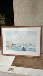 Uitzicht op Sliema vanaf Valletta–Origineel schilderij Malta, Ophalen of Verzenden