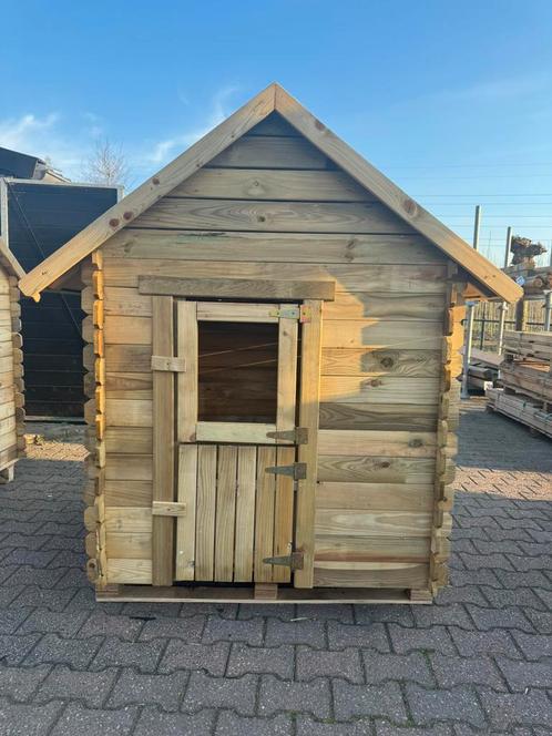 Houten Speelhuisje Davey, Kinderen en Baby's, Speelgoed | Buiten | Speelhuisjes, Nieuw, Hout, Ophalen