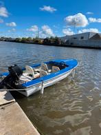 Polyester boot met 15 pk  2 takt en trailer, Watersport en Boten, Ophalen, 10 tot 30 pk, Gebruikt, 3 tot 6 meter