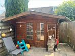 Gratis afhalen - Blokhut (zelf afbreken), Tuin en Terras, Tuinhuizen, Ophalen, Blokhut, 1 raam, Met overkapping